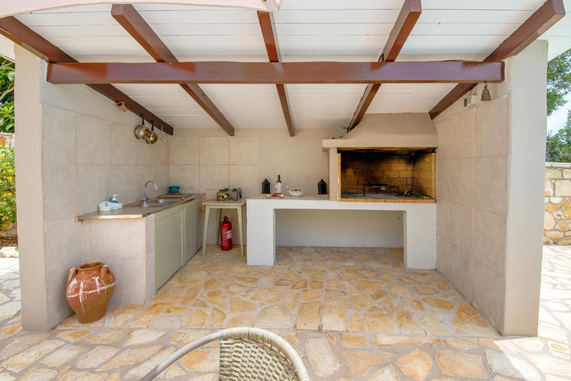 Loggos Seaview Cottage With Private Pool By Konnect Longos  Bagian luar foto