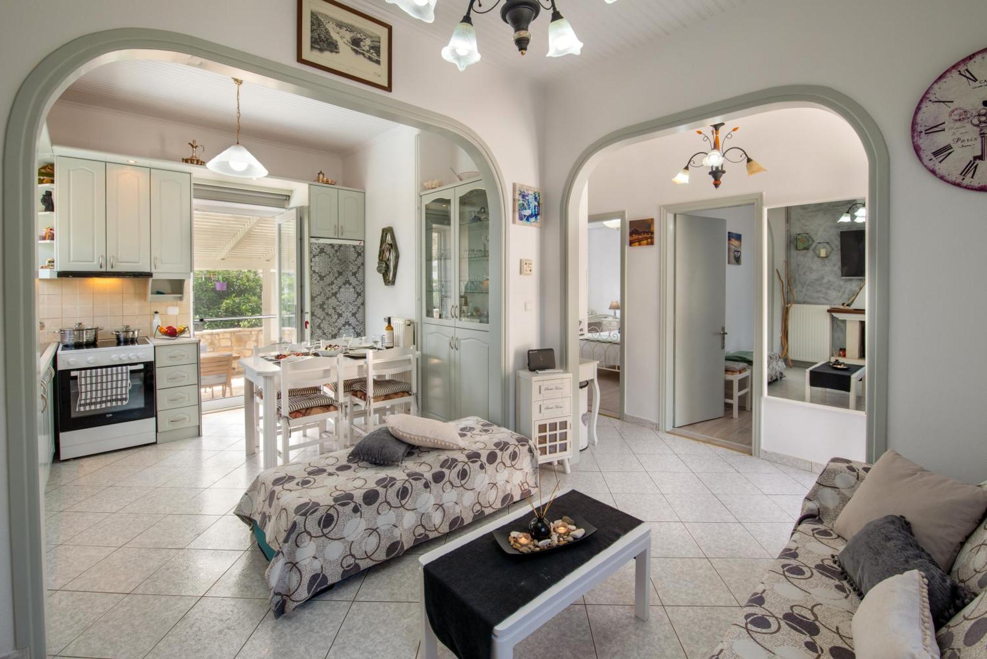 Loggos Seaview Cottage With Private Pool By Konnect Longos  Bagian luar foto